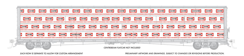 Load image into Gallery viewer, Rapido HO Scale Centerbeam Flatcar Lumber Load Canfor – RAP102160
