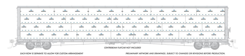 Load image into Gallery viewer, Rapido HO Scale Centerbeam Flatcar Lumber Load Georgia Pacific – RAP102162
