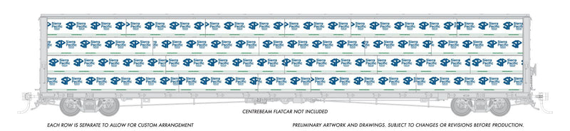 Load image into Gallery viewer, Rapido HO Scale Centerbeam Flatcar Lumber Load Sierra Pacific – RAP102165
