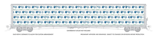 Rapido HO Scale Centerbeam Flatcar Lumber Load Sierra Pacific – RAP102165