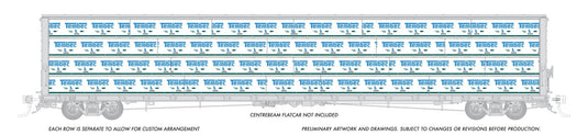 Rapido HO Scale Centerbeam Flatcar Lumber Load Tembec – RAP102166