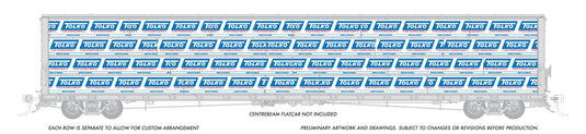 Rapido HO Scale Centerbeam Flatcar Lumber Load Tolko – RAP102167