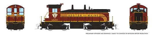 Rapido HO Scale Boston & Maine EMD SW9 B&M
