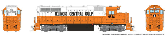 Rapido HO Scale Illinois Central Gulf EMD GP38 Locomotive ICG