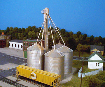 Rix Products 407 HO Scale 90' Grain Elevator w/Ladders & Chutes