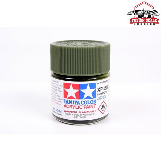 Tamiya Acrylic XF-58 Olive Green 23ml Bottle Model Parts Warehouse