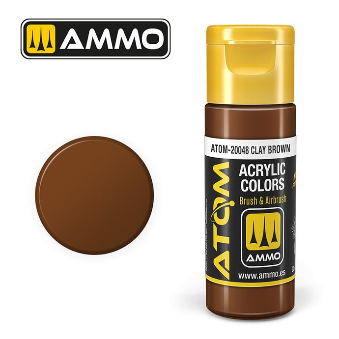 Ammo Mig Atom Color Acrylic Clay Brown FS30215