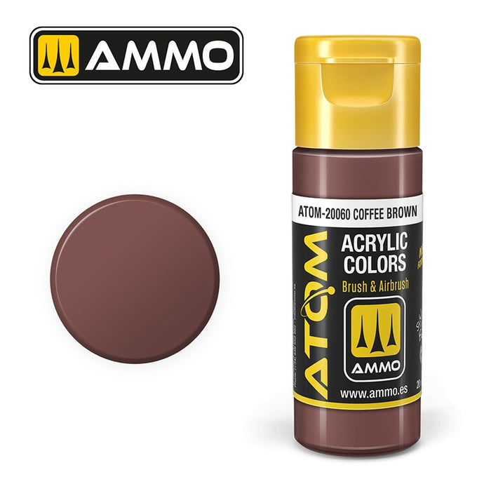 Ammo Mig Atom Color Acrylic Coffee Brown