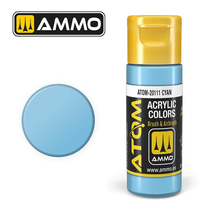 Ammo Mig Atom Color Acrylic Cyan