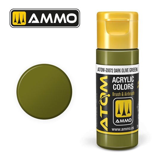 Ammo Mig Atom Color Acrylic Dark Olive Green