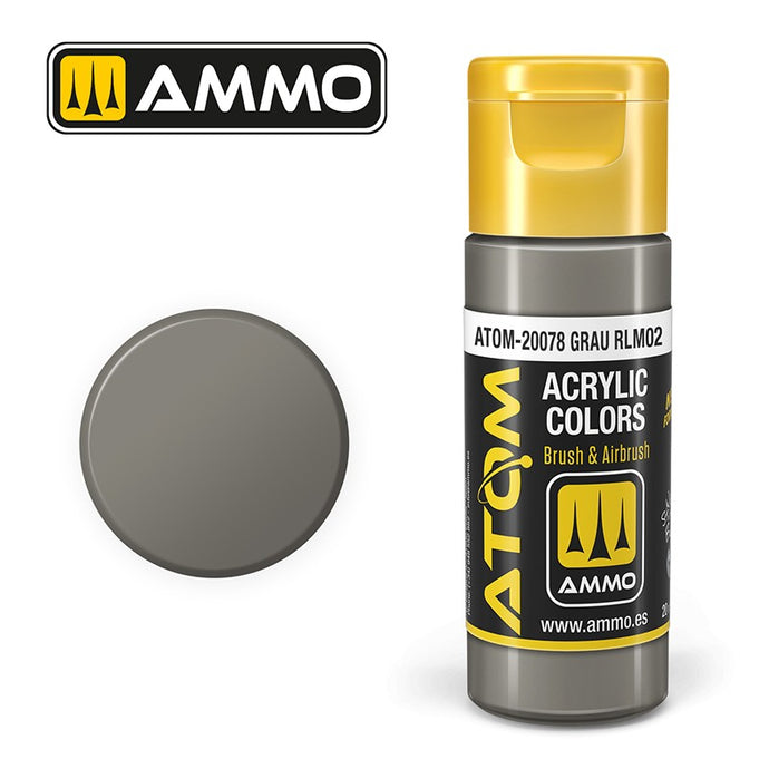 Ammo Mig Atom Color Acrylic Grau RLM02 RAL7002 - RLM02