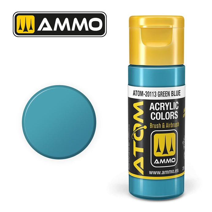 Ammo Mig Atom Color Acrylic Green Blue