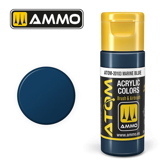 Ammo Mig Atom Color Acrylic Marine Blue