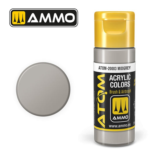 Ammo Mig Atom Color Acrylic Midgrey