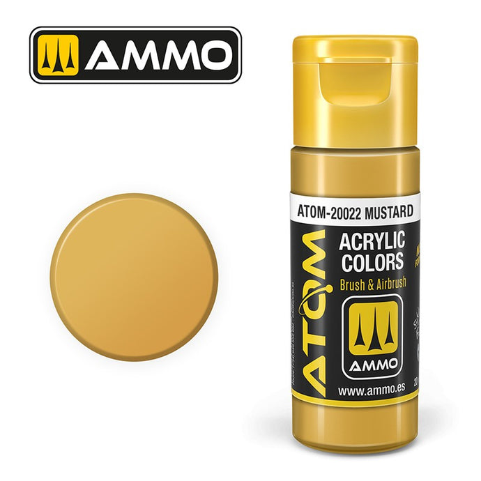 Ammo Mig Atom Color Acrylic Mustard FS33538 - RAL1003 - RLM04