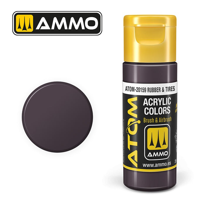 Ammo Mig Atom Color Acrylic Rubber & Tires