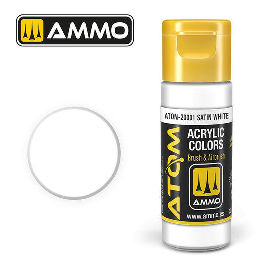 Ammo Mig Atom Color Acrylic Satin White