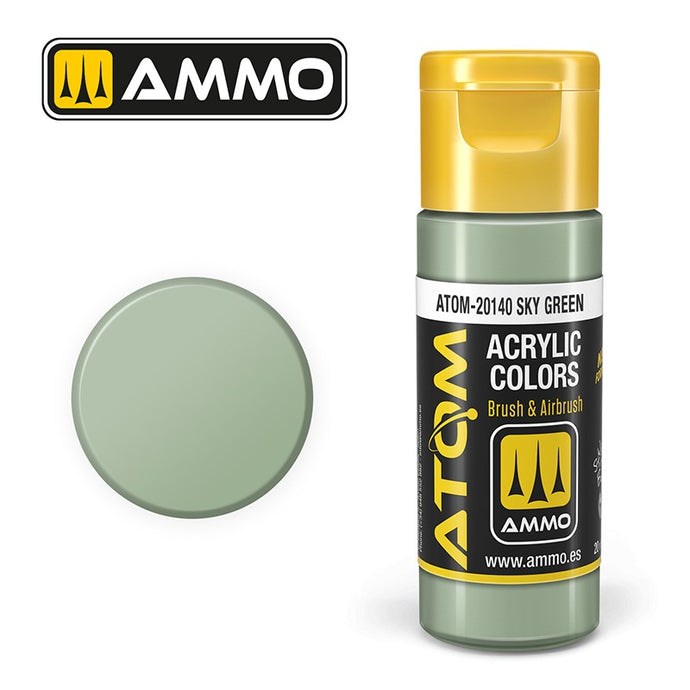 Ammo Mig Atom Color Acrylic Sky Green BS210