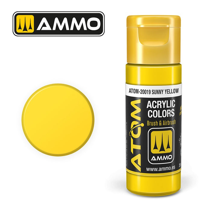 Ammo Mig Atom Color Acrylic Sunny Yellow