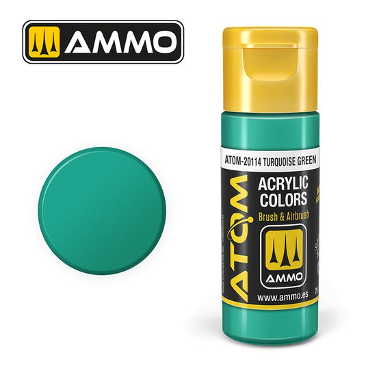 Ammo Mig Atom Color Acrylic Turquoise Green