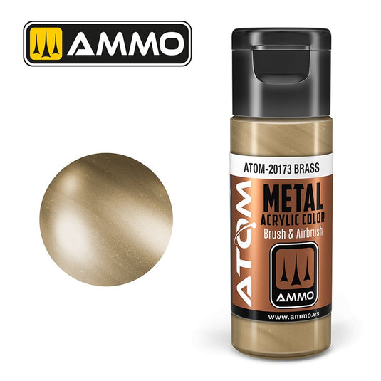 Ammo Mig Atom Color Acrylic METALLIC Brass