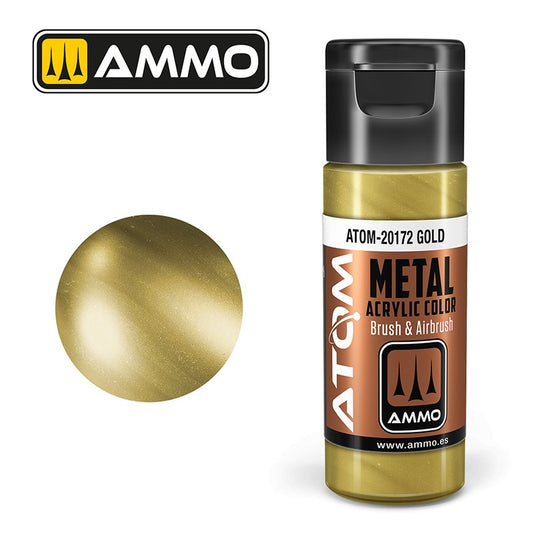 Ammo Mig Atom Color Acrylic METALLIC Gold