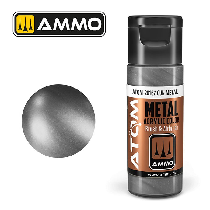 Ammo Mig Atom Color Acrylic METALLIC Gun Metal