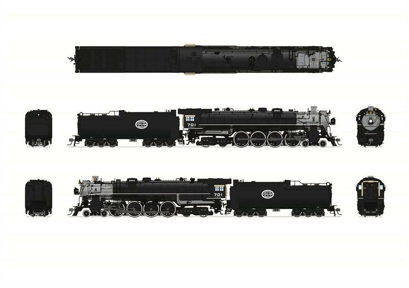 Load image into Gallery viewer, Broadway Limited HO Scale SP&amp;S As-Delivered 1938-1947 E-1 4-8-4 #701 - 6967
