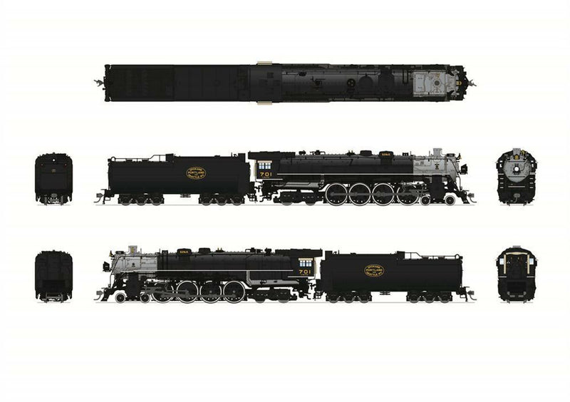 Load image into Gallery viewer, Broadway Limited HO Scale SP&amp;S Late Postwar 1949-1956 E-1 4-8-4 #702 - 6969
