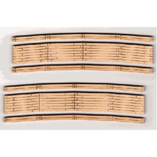 Blair Line 27 Laser-Cut Curved 2-Lane Wood Grade Crossing pkg(2) 15