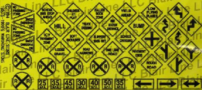 Blair Line 206 Warning Signs #2 O Scale