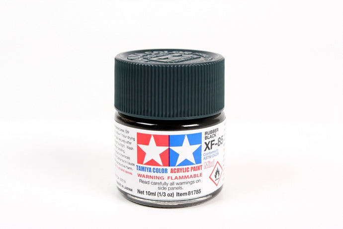 Tamiya Acrylic Mini XF-85 Rubber Blk 10ml Bottle