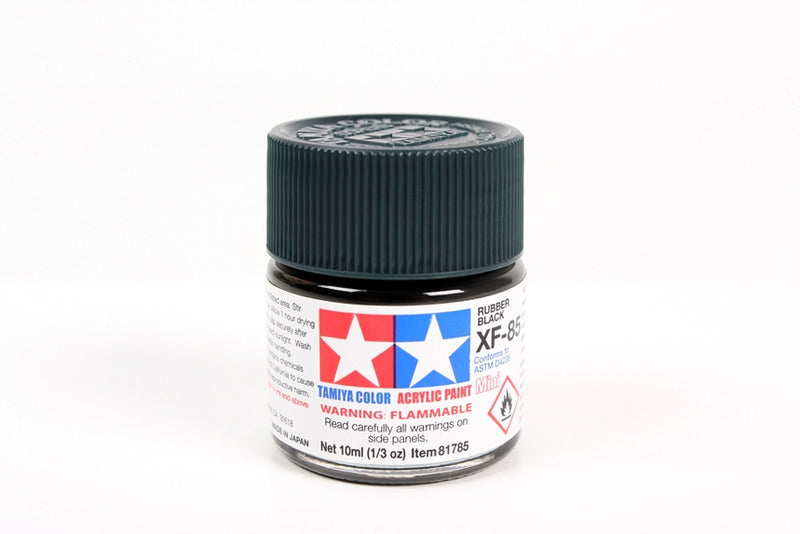 Load image into Gallery viewer, Tamiya Acrylic Mini XF-85 Rubber Blk 10ml Bottle
