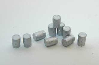 Durango Press 145 HO Scale Scale Small Kegs -- Unpainted Metal Castings pkg(10)