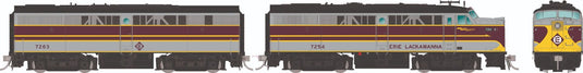 Rapido HO Scale Erie Lackawanna Alco FA-1/FB-1 Set EL #7254, #7263 - DCC/Sound - RAP37547