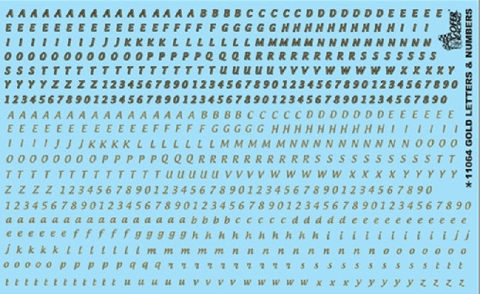 Gofer Racing Decals Gold Letters And Numbers Decals