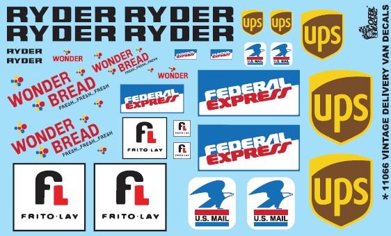 Gofer Racing Decals Vintage Delivery Van Decals