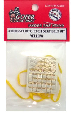 Gofer Racing Decals Photo Etch Seat Belt Kit Yellow