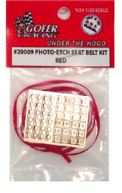 Gofer Racing Decals Photo Etch Seat Belt Kit Red