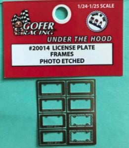 Gofer Racing Decals Photo Etched License Plate Frames