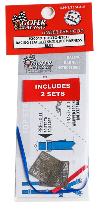 Gofer Racing Decals Racing Seat Belt Shoulder Harness Blue