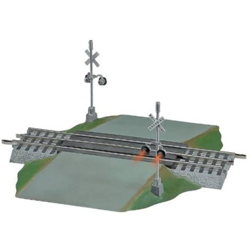 Load image into Gallery viewer, Lionel O Scale FasTrack Grade Crossing with Flashers - 12052
