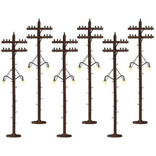 Lionel O Scale Telephones Lighted - 37995
