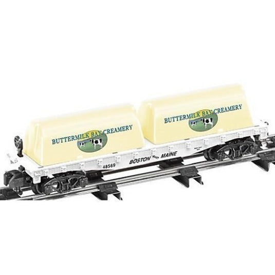 Lionel S Boston & Maine Buttermilk Bay Creamery Flatcar W/Milk Containers - 48569