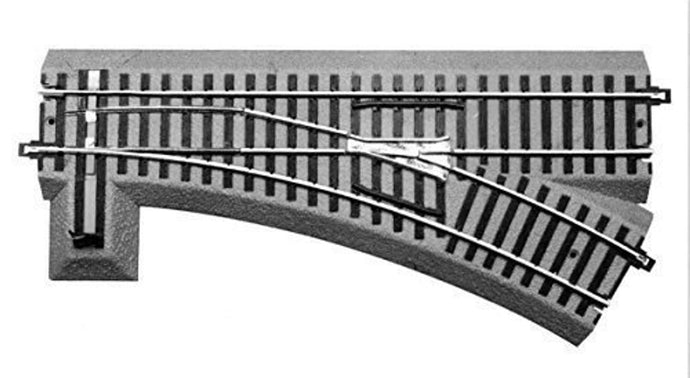 Lionel S Scale AF FasTrack R20 Manual Switch (Right Hand) - 49869