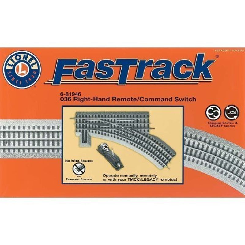 Load image into Gallery viewer, Lionel O Scale FasTrack O36 Remote/Command Switch Right Hand - 81946

