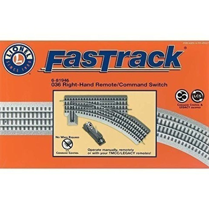 Lionel O Scale FasTrack O36 Remote/Command Switch Right Hand - 81946