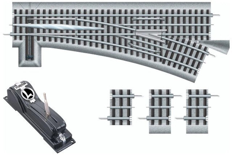 Load image into Gallery viewer, Lionel O Scale FasTrack O60 Remote/Command Control RH Switch - 81950
