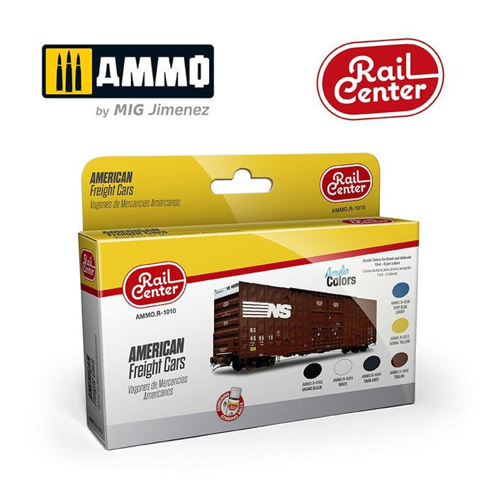 Ammo Mig Rail Center American Freight Cars Set