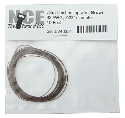 NCE DCC Brown Wire 32awg 10ft